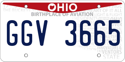 OH license plate GGV3665