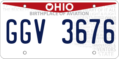 OH license plate GGV3676