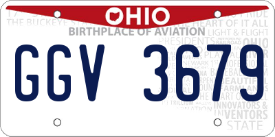 OH license plate GGV3679