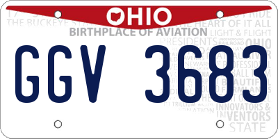 OH license plate GGV3683