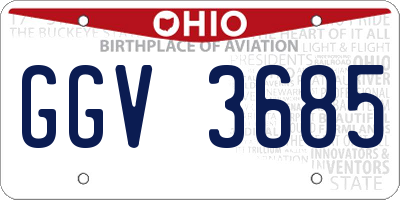 OH license plate GGV3685