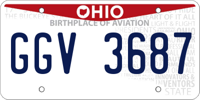 OH license plate GGV3687