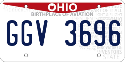 OH license plate GGV3696