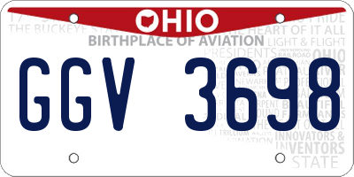 OH license plate GGV3698