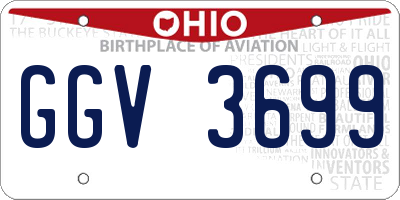 OH license plate GGV3699