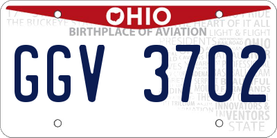 OH license plate GGV3702