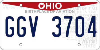 OH license plate GGV3704