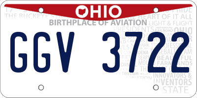 OH license plate GGV3722