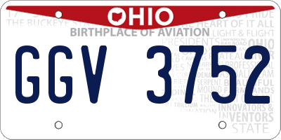 OH license plate GGV3752