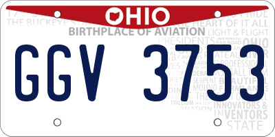 OH license plate GGV3753