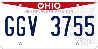 OH license plate GGV3755