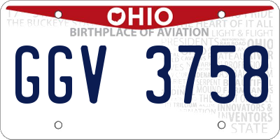 OH license plate GGV3758