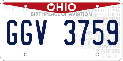 OH license plate GGV3759