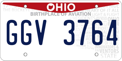 OH license plate GGV3764