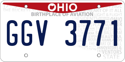 OH license plate GGV3771