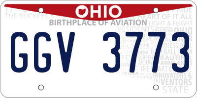 OH license plate GGV3773