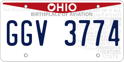 OH license plate GGV3774