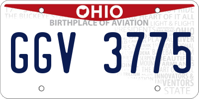 OH license plate GGV3775
