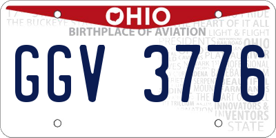 OH license plate GGV3776