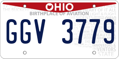 OH license plate GGV3779
