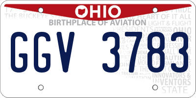 OH license plate GGV3783