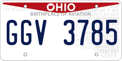 OH license plate GGV3785