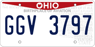 OH license plate GGV3797