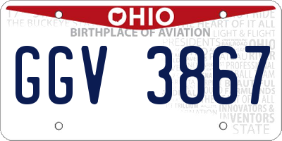 OH license plate GGV3867