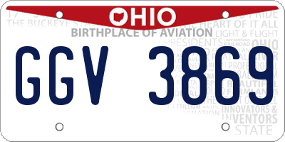 OH license plate GGV3869