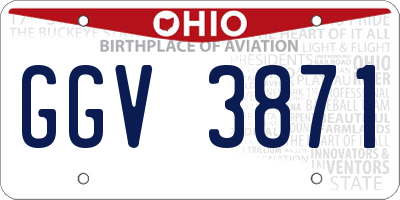 OH license plate GGV3871
