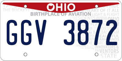 OH license plate GGV3872