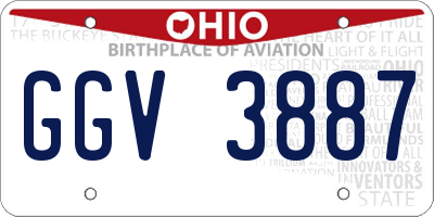 OH license plate GGV3887
