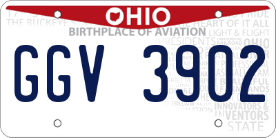 OH license plate GGV3902