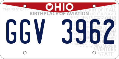 OH license plate GGV3962