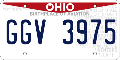 OH license plate GGV3975