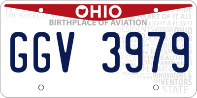 OH license plate GGV3979