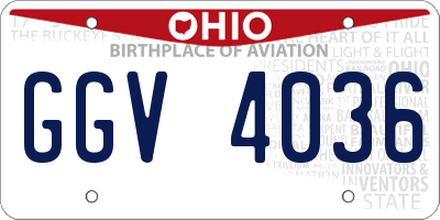 OH license plate GGV4036