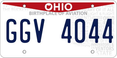 OH license plate GGV4044