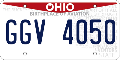 OH license plate GGV4050
