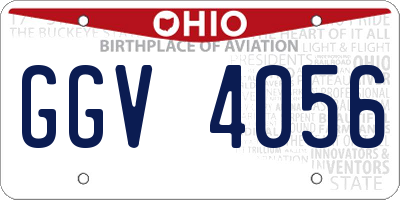 OH license plate GGV4056
