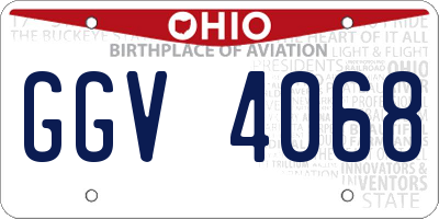 OH license plate GGV4068