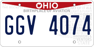 OH license plate GGV4074