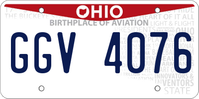OH license plate GGV4076