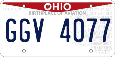 OH license plate GGV4077