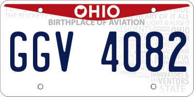 OH license plate GGV4082