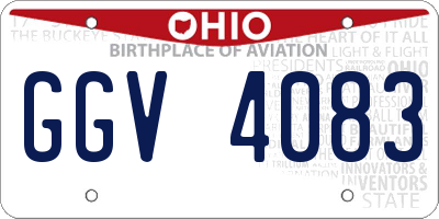 OH license plate GGV4083