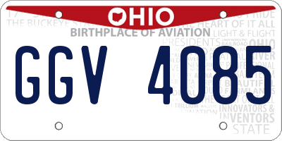 OH license plate GGV4085