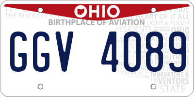 OH license plate GGV4089