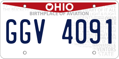 OH license plate GGV4091