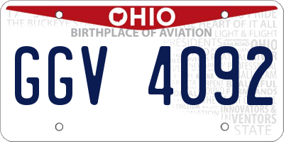 OH license plate GGV4092